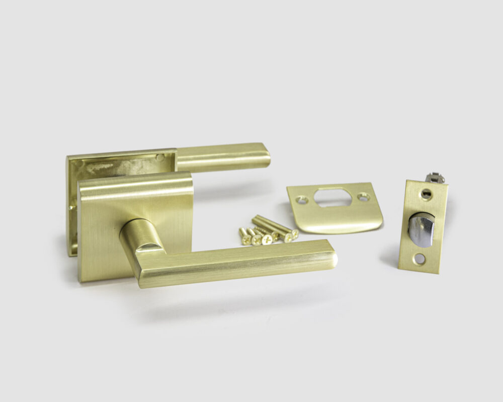 Impresa Door Handle Lever Set Satin Gold Brass – Toronto Door